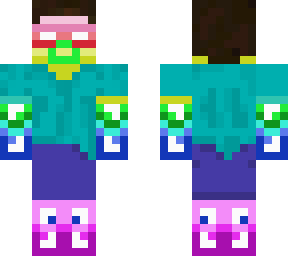 my terrible rainbow herobrine skin (srry)