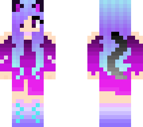 ombre cat girl