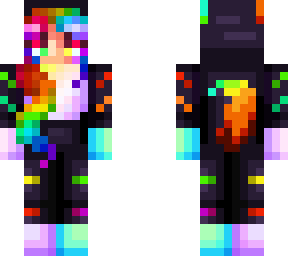 rainbow wolf-tiger onesie