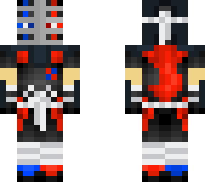 red & blue kendo ninja