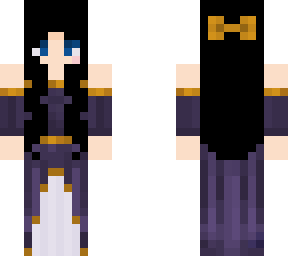 medieval elf girl- dark purple & dark hair (fixed ears) edit