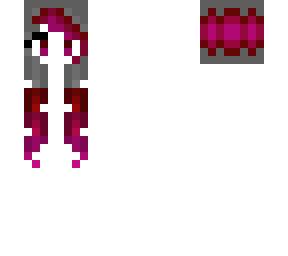 new curly hair base - gray fade red and pink v2 - hb