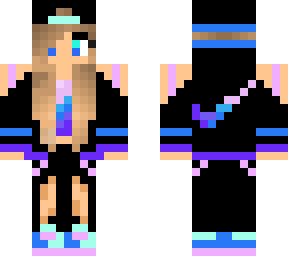 re-edited blue purple nike girl inspired by opalflame77