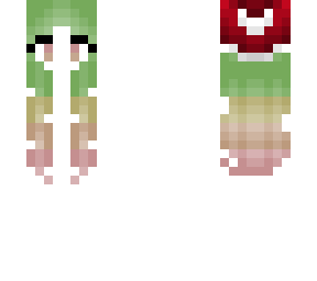 christmas - pastel green, yellow and pink hair - santa hat base