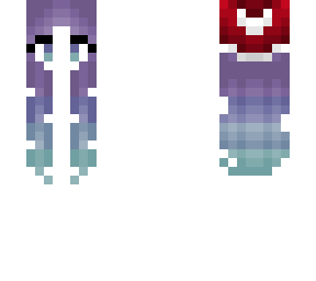 christmas - pastel purple blue and aqua hair - santa hat base
