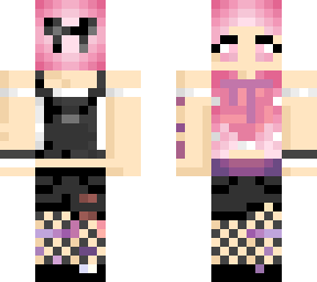 emo girl with pink hair