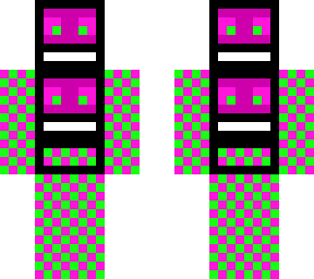 neon checkered & faces