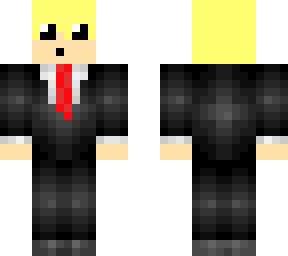 business suit: yellow hair