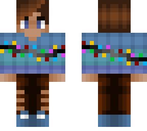 christmas - brown hair male - light up flannel shirt