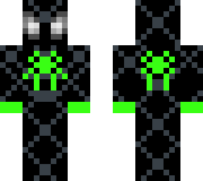neon black spiderman without red spots