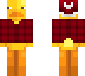 christmas - duck in red flannel shirt - santa hat