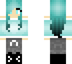teal winter girl