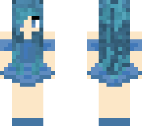 Blue Slime Girl In Cute Dress Edit Minecraft Skin