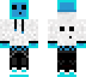 blue slime with hoodie