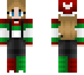christmas - red green and white stripe - overalls