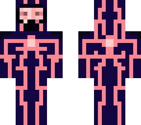 navy red robot suit