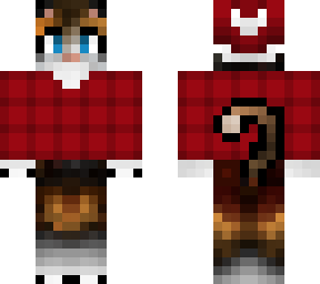 christmas - cat in red flannel shirt and hat
