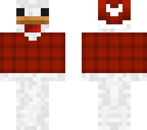 christmas - chicken in red flannel shirt and hat
