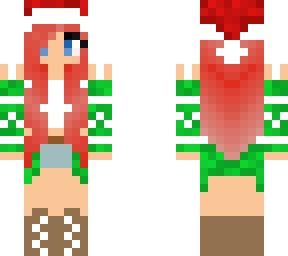 red hair christmas girl