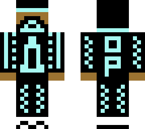 baby blue and black mask skin