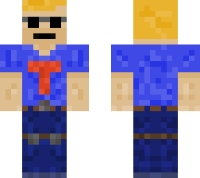 blue t-shirt with jeans and blond hair