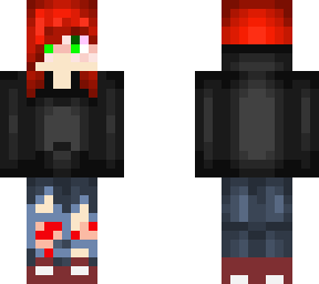 casual red head girl