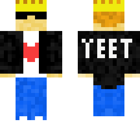 cool kid with crown but with yeet on the back