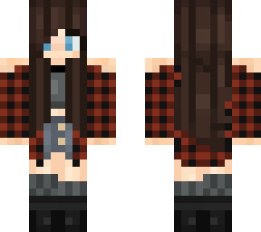 cute girl red flannel
