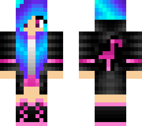 pink herobrine flamingo girl