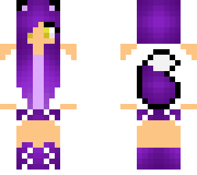 purple fox girl w/yellow eyes