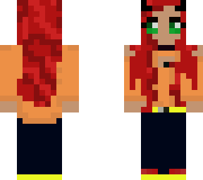 red haired devil girl