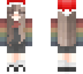 santa girl with half & half hair