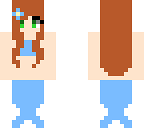 blue litle cute mermaid