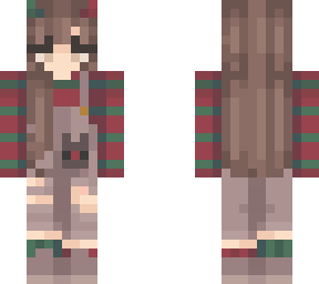 brown haired christmas skin trendy