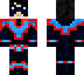 nightwing red and blue suit