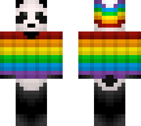 panda - rainbow sweater w/ rainbow beanie hat