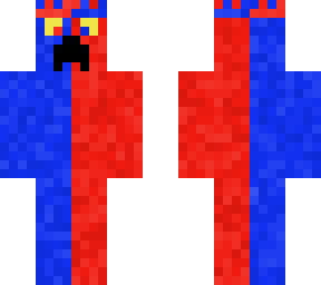 red and blue king creeper