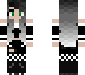 black and white check goth