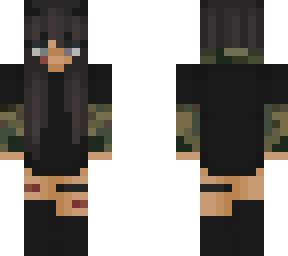 camo girl with long black socks (read desc)
