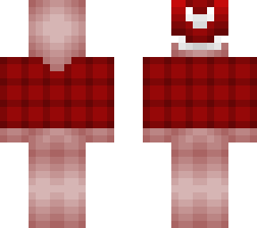 christmas - strawberry mochi - red flannel shirt w/ hat