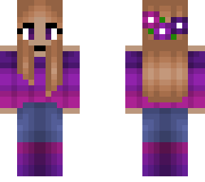 girl - purple berry blast fade sweater and boots - flower crown