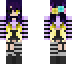 purple yellow girl