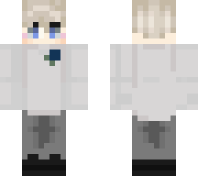 blonde boy with blue rose shirt