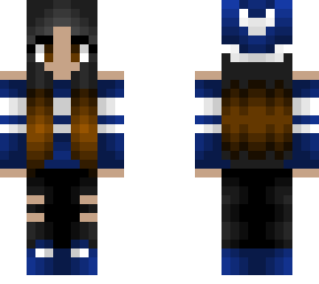 christmas - blue and white - black and brown hair