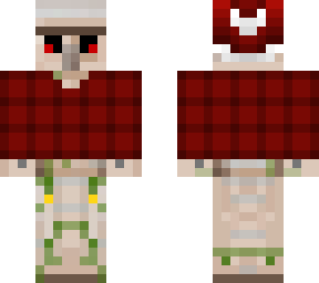 christmas - iron golem in red flannel shirt and hat