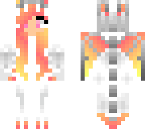 pink eyed fire dragon girl