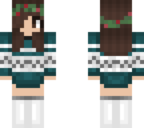 winter girl green