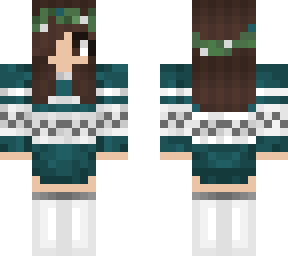winter girl green