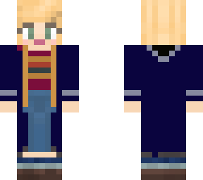 13th doctor dark blue jacket with burgundy shirt custom skin