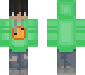 boy with orange hoodie